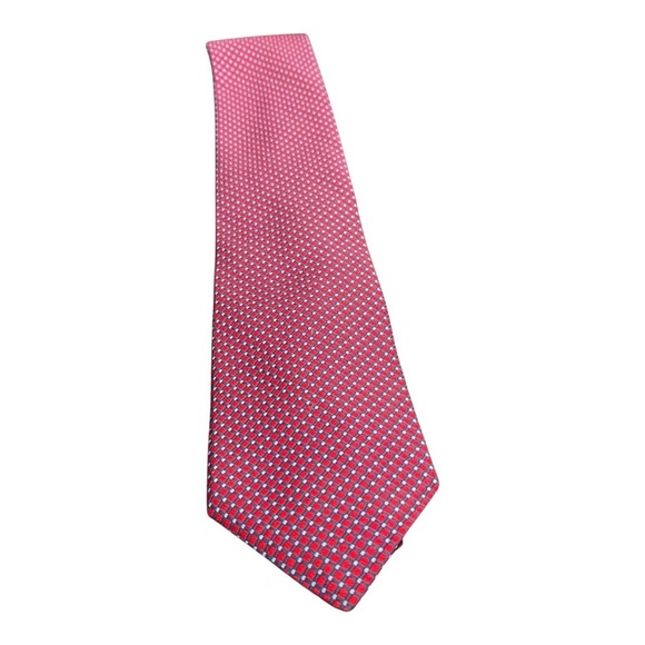 Nautica Men’s Ties Set of 2 Repp Necktie 100% Silk Red Striped Diamond L 57-58” - Picture 6 of 7